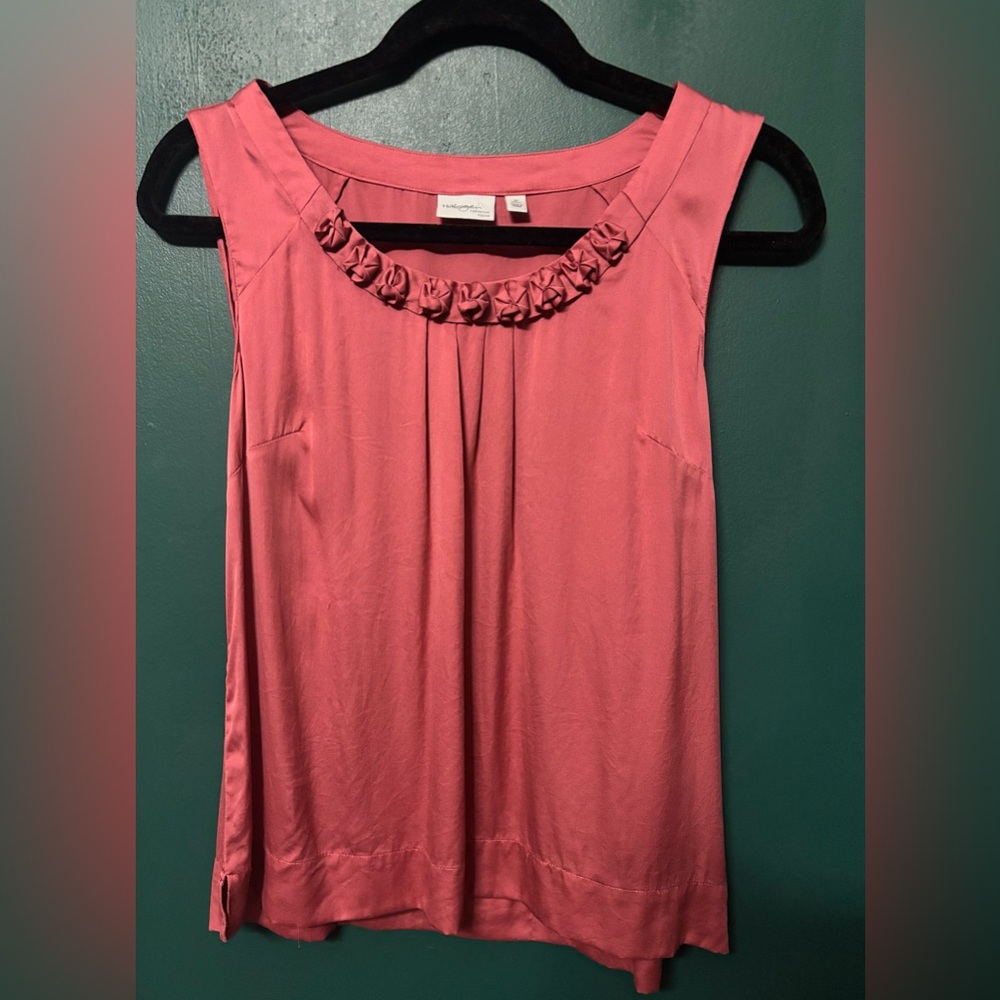 Business Appropriate Coral Sleeveless Blouse